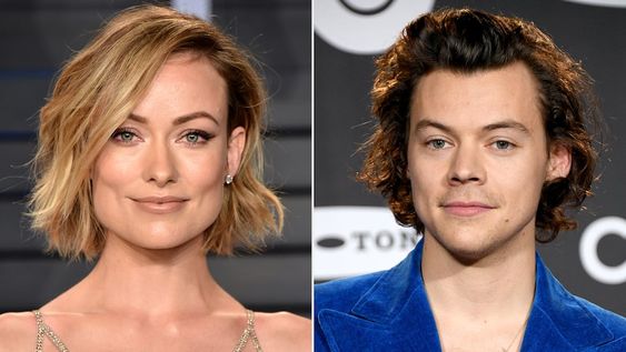 BEVERLY HILLS, CA - MARCH 04:  Actress Olivia Wilde attends the 2018 Vanity Fair Oscar Party hosted by Radhika Jones at Wallis Annenberg Center for the Performing Arts on March 4, 2018 in Beverly Hills, California.  (Photo by John Shearer/Getty Images)NEW YORK, NEW YORK - MARCH 29: Harry Styles attends the 2019 Rock & Roll Hall Of Fame Induction Ceremony - Press Room at Barclays Center on March 29, 2019 in New York City. (Photo by Dia Dipasupil/FilmMagic)