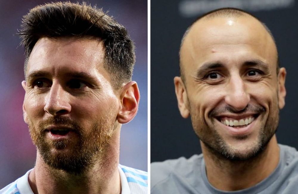 El delantero del PSG saludó a Manu tras su ingreso en el Salón de la Fama de la NBA.