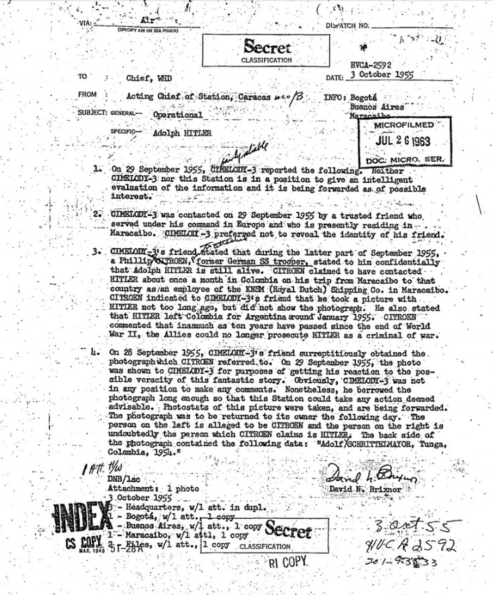 Archivos desclasificados de la CIA: por qué dicen que Hitler estuvo en ...