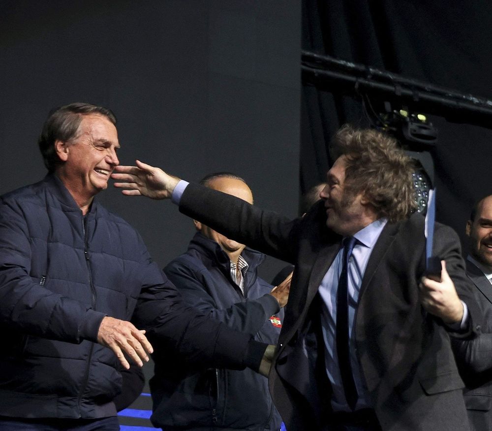 Javier Milei y Jair Bolsonaro. 