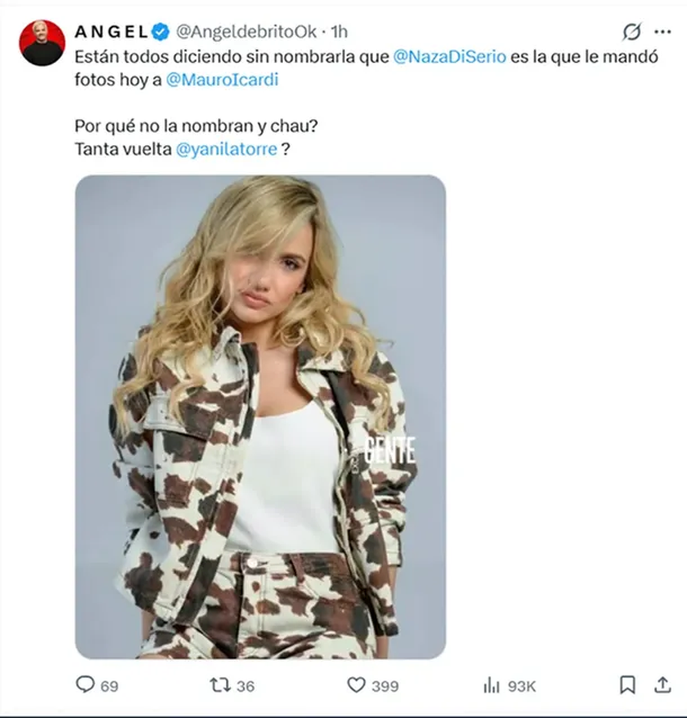 Una periodista le habría mandado fotos a Mauro Icardi.