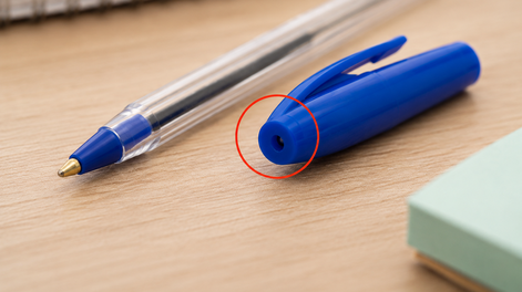 pocos lo saben: por que las lapiceras bic tienen un agujero en la tapa y que funcion cumple ese espacio