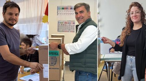 Elecciones 2025 en Mendoza. Candidatos emitiendo sus votos.