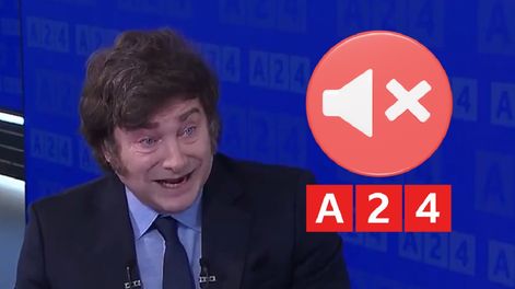 Milei denunció que lo mutearon en su entrevista en el canal A24 como le pasó con los tosedores