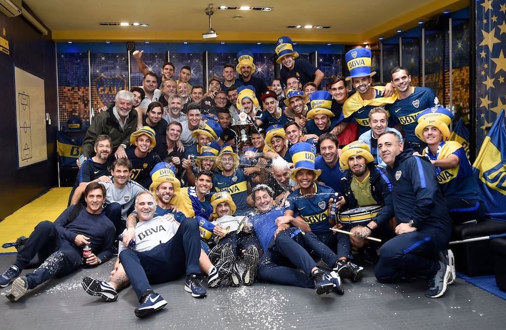 Las fotos del festejo íntimo de Boca tras la consagración