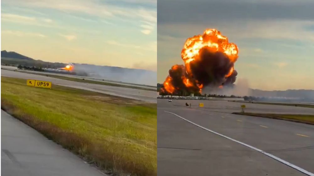 Un avión impactó y generó un incendio en Estados Unidos&nbsp;