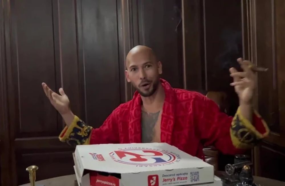 Captura del video que habría facilitado la detención de Andrew Tate. Dicho video fue publicado por él mismo en sus redes sociales. Foto: Andrew Tate.