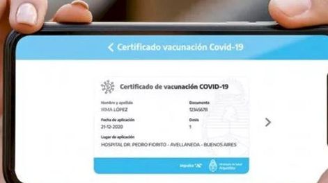 Los Andes | Comprobante de vacunación contra el coronavirus.