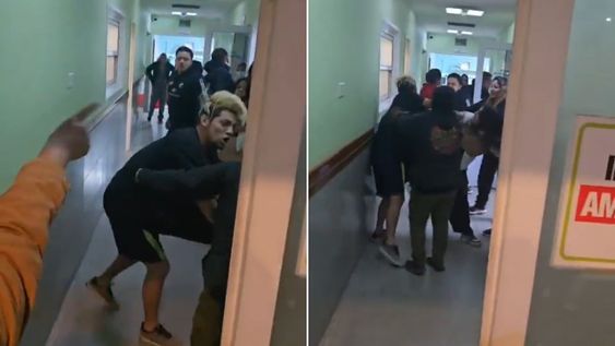 Violenta pelea en un hospital de Río Negro.