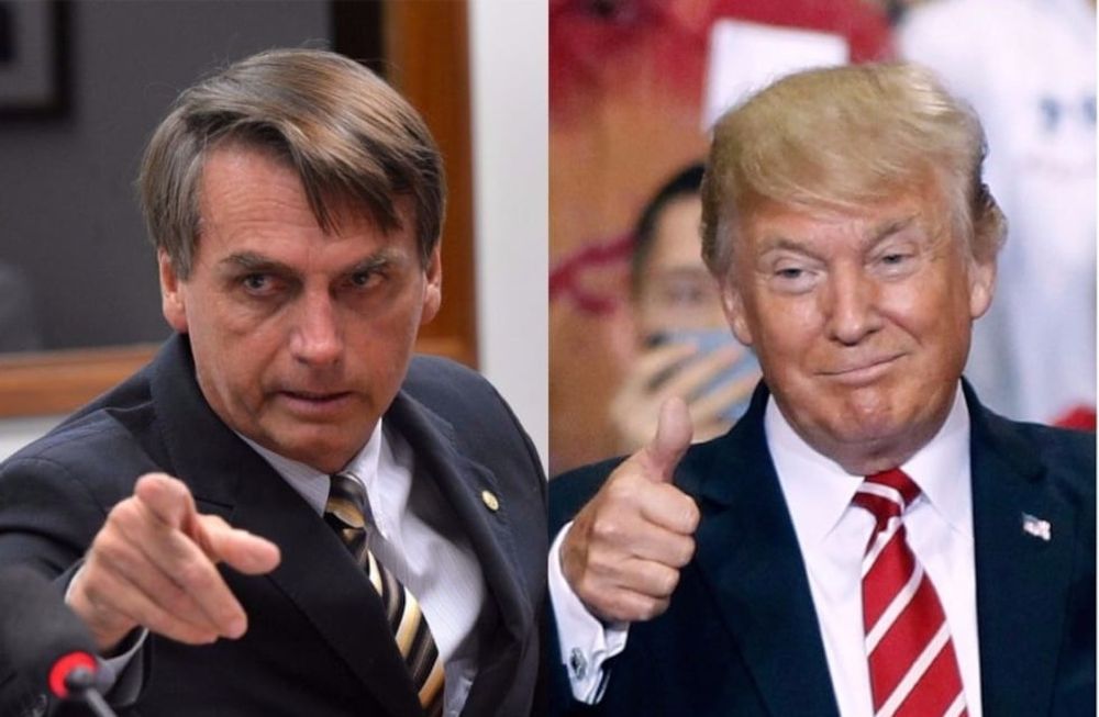 Trump promete cooperación militar con Brasil