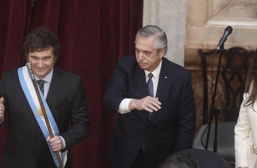 Javier Milei y Alberto Fernández - Foto Federico López Claro