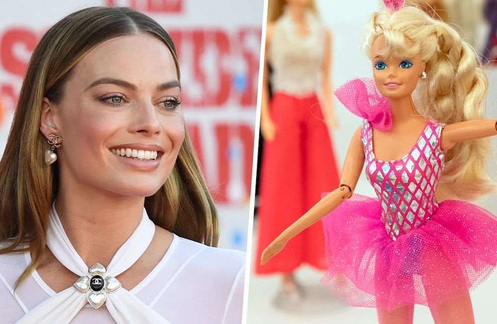 Margot Robbie con looks de Barbie. / Gentileza