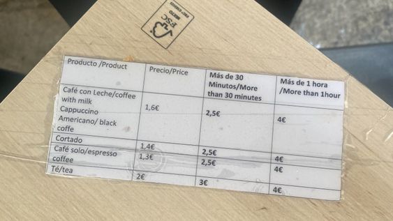 Una cafetería cobra según el tiempo que pasás en la mesa y desató el debate en redes