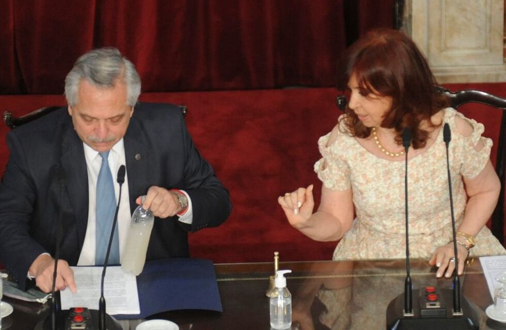 Alberto Fernández y Cristina Fernández de Kirchner en el Congreso. / Federico López Claro