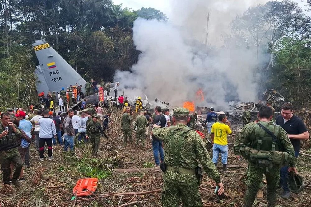 Tragedia con un avión de la Fuerza Aérea de Colombia: al menos 66 muertos