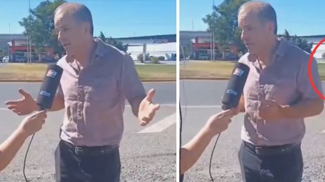 Insólito accidente en Neuquén: un funcionario hablaba de la importancia del tótem de tránsito y un auto lo chocó