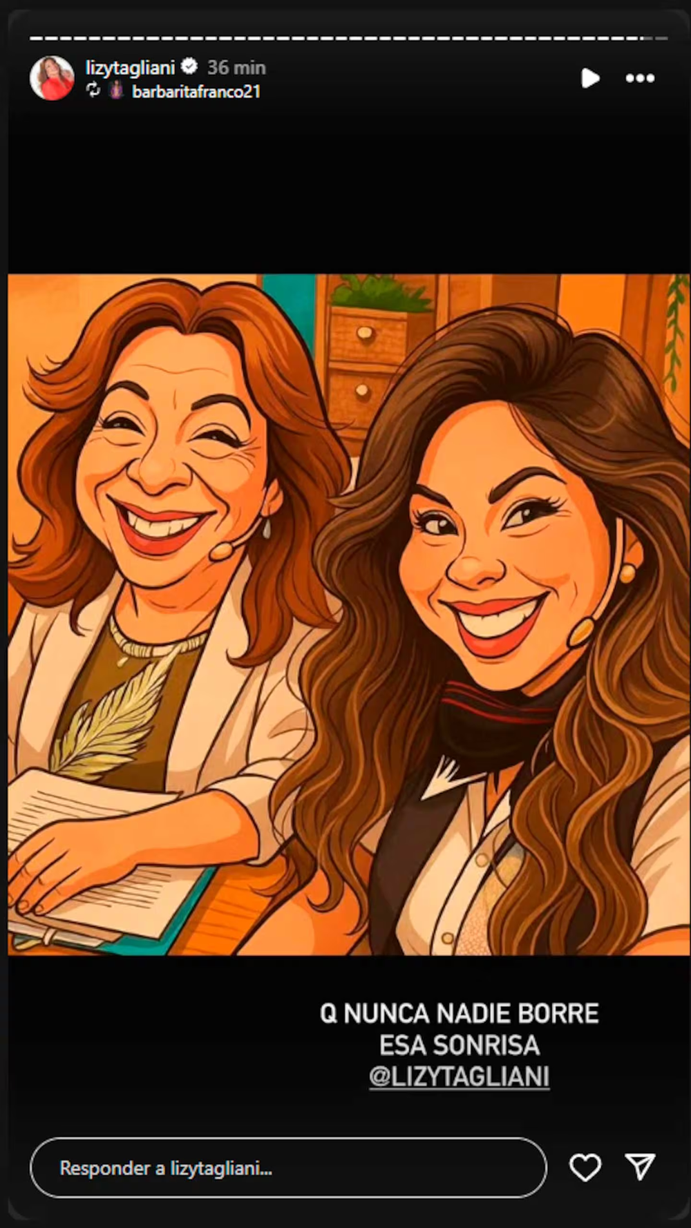El mensaje de apoyo de Barby Franco a Lizy Tagliani.