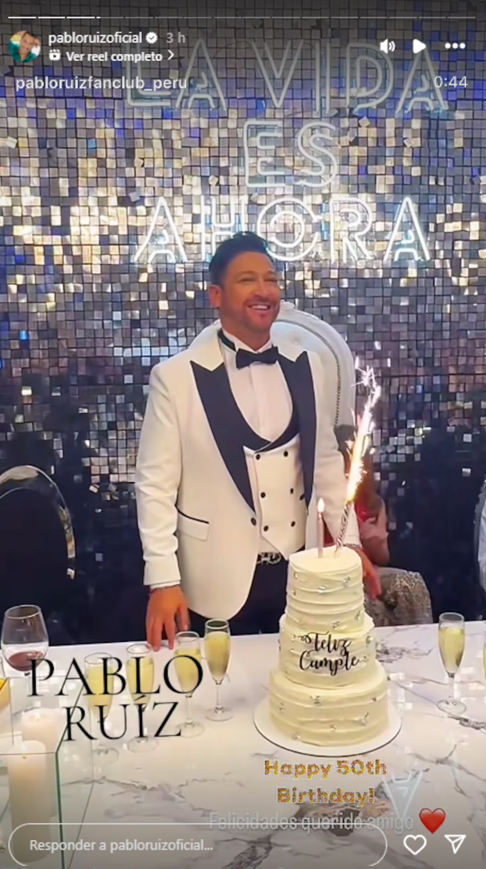 Pablito Ruiz festejó su cumpleaños con sus fans.
