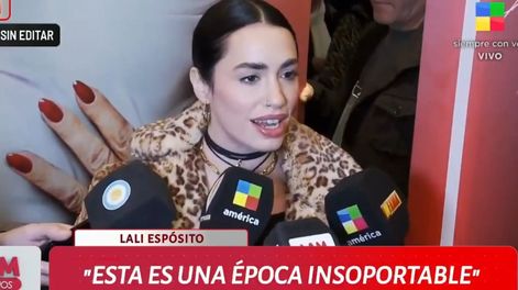 Lali Espósito opinó sobre la situación actual del país: Milei, Darín, candidatura, y más.