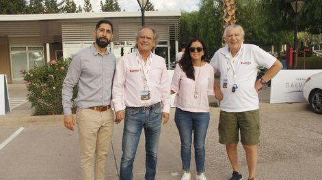 Los Andes | Rodrigo Frías (jefe de mkt y comunicación), Daniel Claramut (organizador Rally de las Bodegas), Alejandra Gallardo (gerente comercial Dalvian inmobiliaria) y Alejandro Boverman (organizador Rally de las Bodegas).