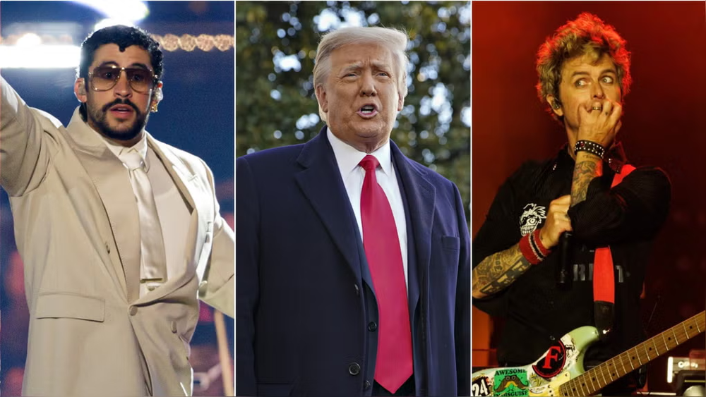 Donald Trump apuntó contr Bad Bunny y Green Day.