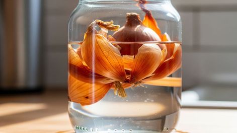 Por qué recomiendan poner las cáscaras de cebolla en agua y para qué sirve