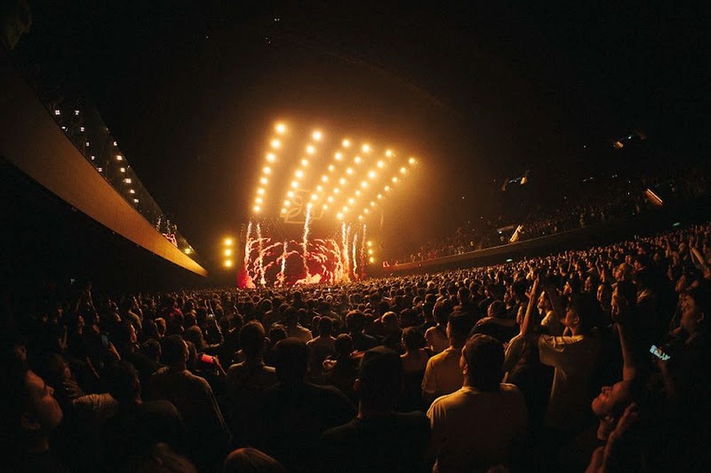 Duki en el primero de los shows en el Movistar Arena de Buenos Aires.