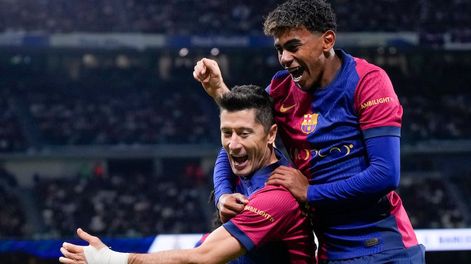 Los Andes | Con un doblete de Lewandowski y golazos de Yamal y Raphinha, los Culés se quedaron con el clásico y son más líderes que nunca. / Gentileza.