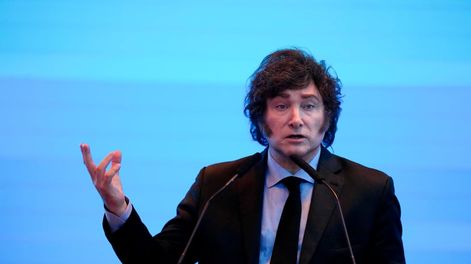 Los Andes | El presidente argentino Javier Milei habla durante el Foro Económico Internacional de las Américas en Buenos Aires, Argentina, el martes 26 de marzo de 2024. (AP Foto/Natacha Pisarenko)