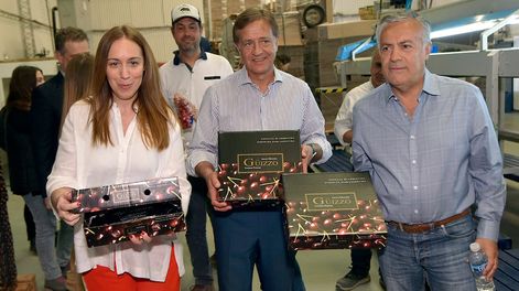 Los Andes | La diputada María Eugenia Vidal visitó junto al gobernador Rodolfo Suárez y al ex gobernador Alfredo Cornejo, una planta modelo de agricultura en Luján de Cuyo. Foto: Orlando Pelichotti