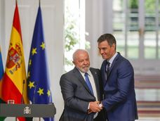 Lula Da Silva y Pedro Sánchez, presidente de Brasil y presidente del Gobierno de España, respectivamente, durante el encuentro que tuvieron esta semana.