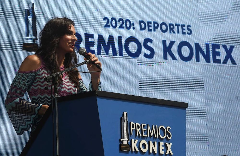Gabriela Sabatini durante la entrega de premios Konex. / Télam