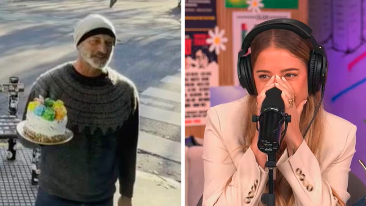 El científico Estanislao Bachrach apareció en Olga con una torta para Nati Jota después de su cruce viral