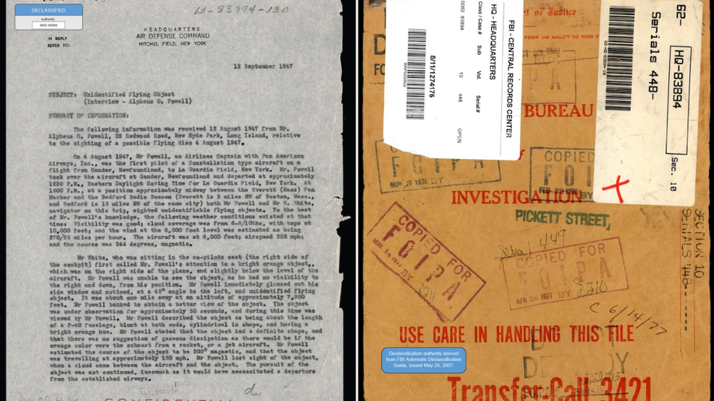 Estados Unidos descalificó documentos sobre OVNIS.
