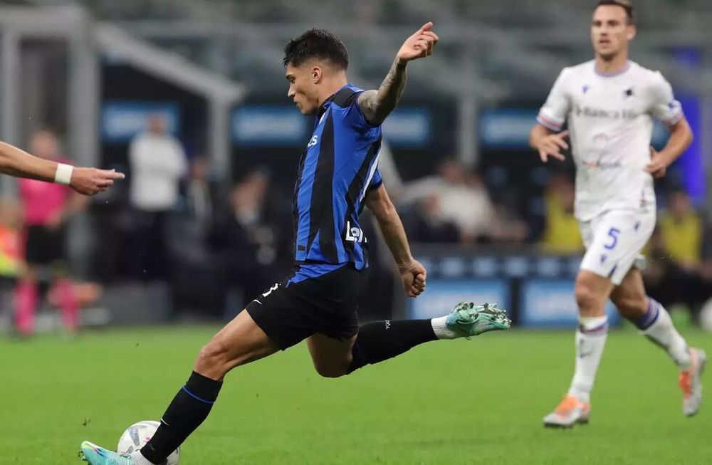 El Tucu Correa cerró la goleada del Inter ante la Sampdoria, por la fecha 12 de la Serie A. (Foto: @Inter)