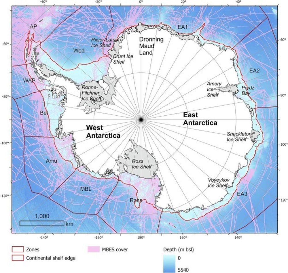 Descubrimiento. Descripci&oacute;n general del &aacute;rea de estudio, con subdivisi&oacute;n de zonas y extensi&oacute;n de la cobertura del MBES. Cr&eacute;dito: Geolog&iacute;a Marina &nbsp;