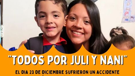 uscan ayuda para repatriar a una mendocina y su hijo heridos en un grave accidente en Brasil.