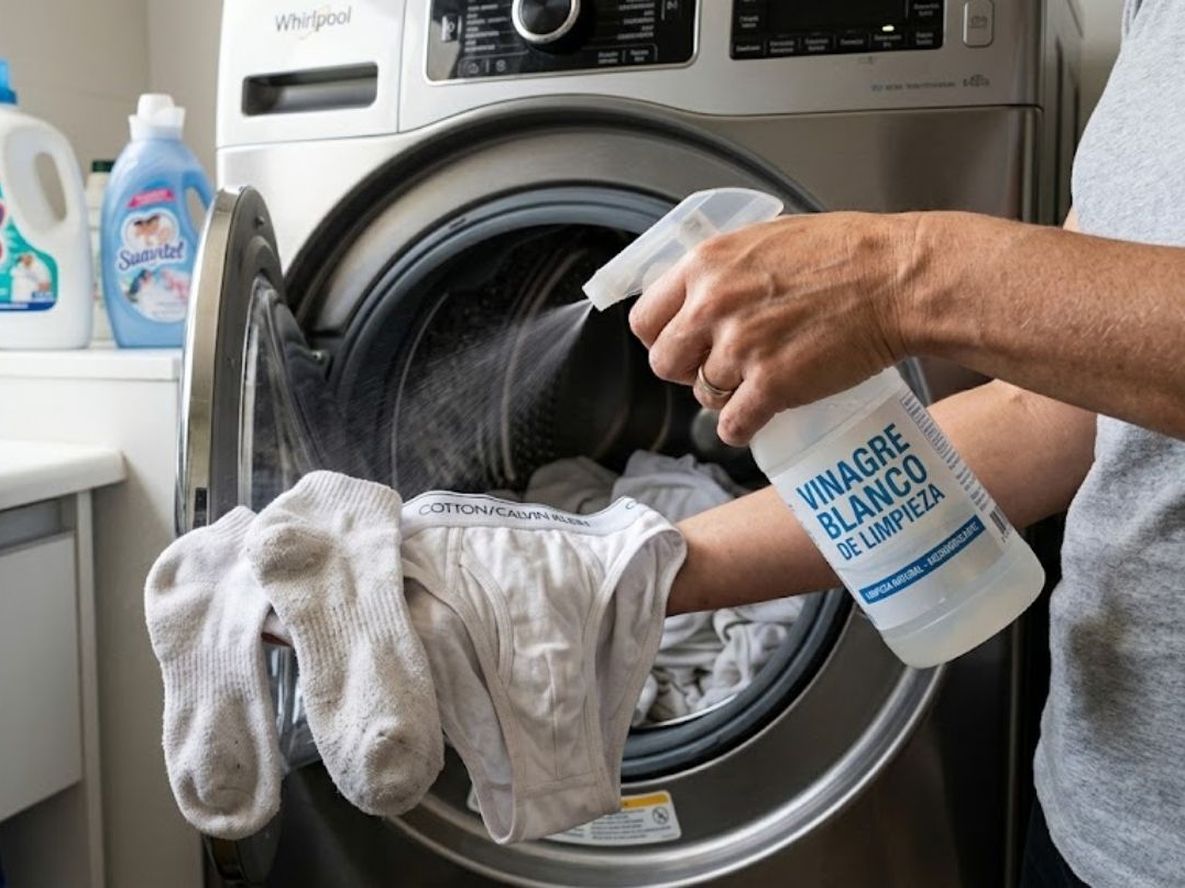 El vinagre blanco también puede contribuir a que ciertos tejidos de este tipo de ropa se perciban menos rígidos después del lavado.