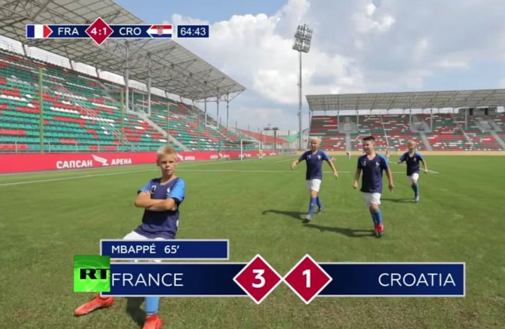 ¡Genial! Un grupo de niños recreó a la perfección la final del Mundial