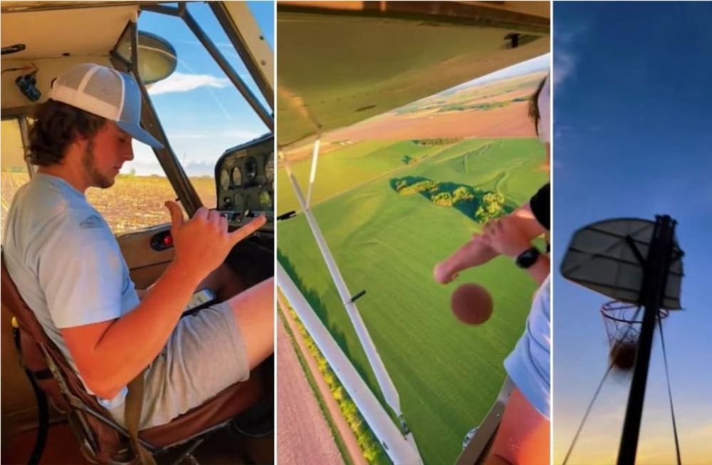 El encargado de lanzar el balón fue Isaiah LeDuc-Pierce mientras que en la tierra lo esperaban sus amigos Nick Vignery y Corbin Monzon.