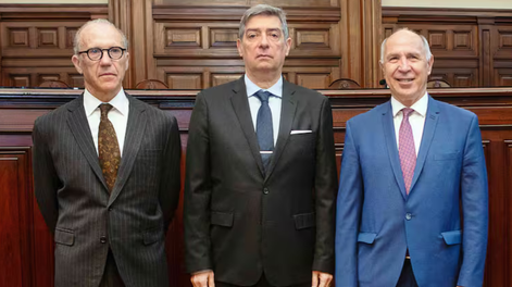 Los jueces Horacio Rosatti, Carlos Rosenkrantz y Ricardo Lorenzetti rechazaron el per saltum por la reforma laboral.