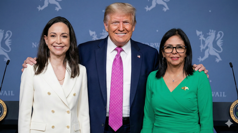 Donald Trump y sus dos mujeres