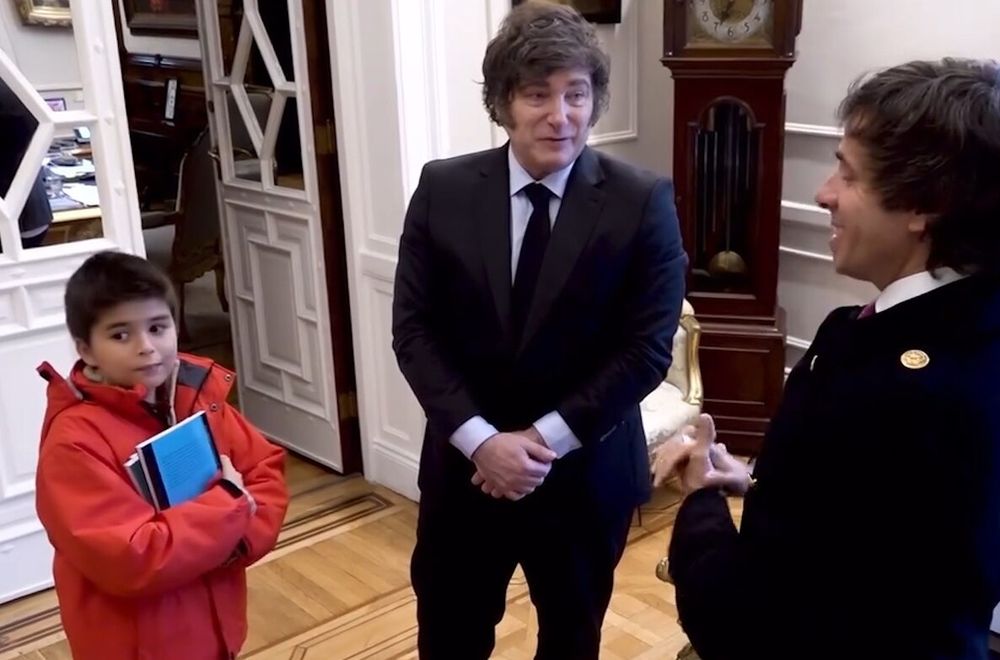 Milei volvió a reunirse con Pedrito, el nene libertario