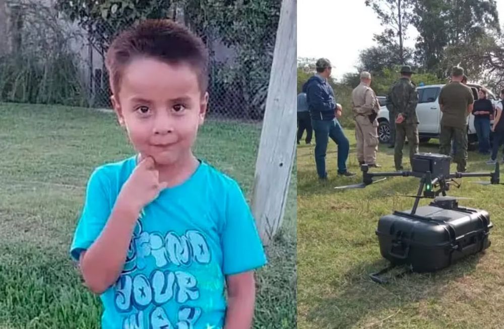 Fuerzas provinciales y nacionales realizan rastrillajes y sobre vuelos en el lugar en que se extravió el pequeño. Foto: gentileza diarioellibertador.com.ar