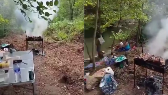 Varias personas atrapadas haciendo asado en Navarra, España, en plena alerta máxima por incendios.