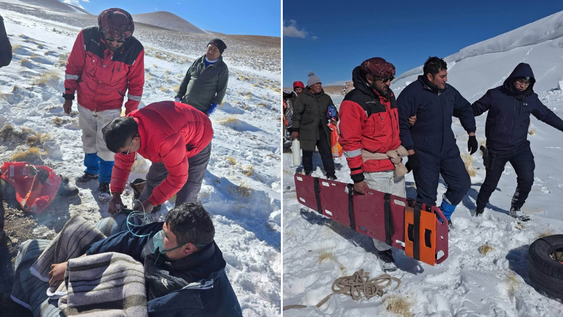 Intensas nevadas en Catamarca: rescataron a cuatro mineros que llevaban 3 días varados por el temporal.