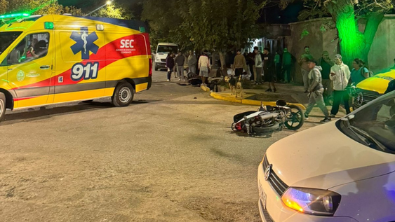 Dos motociclistas resultados heridos tras protagonizar un choque en Las Heras