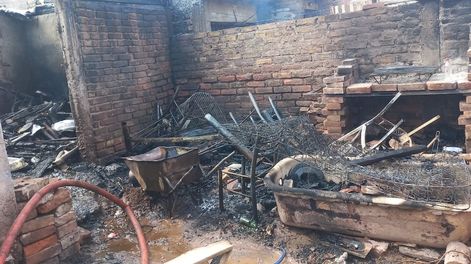 Los Andes | Un incendio causó daños en una vivienda ubicada en Rodeo de la Cruz. Ministerio de Seguridad