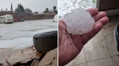 Caída de granizo en Mendoza: escenas desoladoras en Maipú, especialmente (Gentileza)
