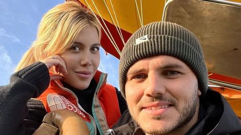 Wanda Nara y Mauro Icardi en una de las últimas fotos publicadas por el futbolista